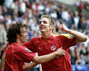 Images Dated 23rd April 2007: Kevin Doyle & Stephen Hunt celebrating three goals in eight minutes