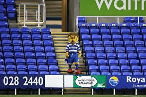 Images Dated 11th August 2009: Kingsley the Lion's Roar: Reading FC vs Burton Albion at the Madejski Stadium