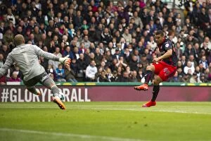 Images Dated 2nd May 2015: Kweshi Appiah Scores the Opener: Sky Bet Championship Showdown at iPro Stadium - Derby County vs