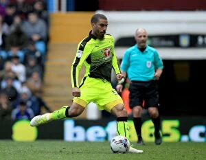 Images Dated 15th April 2017: Lewis Grabban's Penalty Strike: Reading's Triumphant Third Goal at Aston Villa's Villa Park in Sky