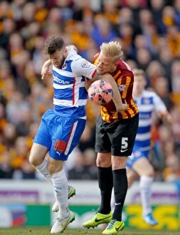 FA Cup - Sixth Round - Bradford City v Reading - Valley Parade Collection: Mackie vs. Davies: A FA Cup Sixth Round Battle at Valley Parade