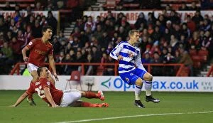 Nottingham Forest v Reading Collection: Matej Vydra Scores the Opener: Reading vs. Nottingham Forest in Sky Bet Championship at City Ground