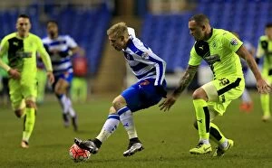 Huddersfield Town v Reading Collection: Matej Vydra vs. Joel Lynch: A Battle in the Emirates FA Cup Third Round Replay - Reading's Vydra