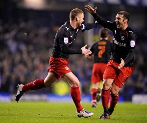 Images Dated 4th March 2011: Matt Mills Stunner: Reading's Euphoric Opening Goal Against Everton in FA Cup Fifth Round at
