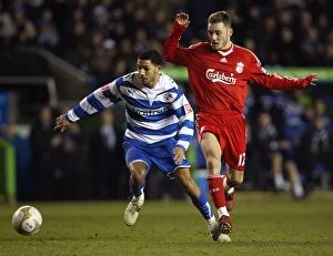 Images Dated 2nd January 2010: McAnuff's Magic: Reading's Star Outwits Liverpool's Aurelio in FA Cup Showdown