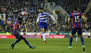 Images Dated 11th March 2016: Michael Hector in FA Cup Quarter-Final Action: Reading FC vs Crystal Palace at Madejski Stadium