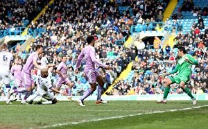 Images Dated 16th April 2016: Michael Hector Scores First Goal: Reading Stuns Leeds United in Sky Bet Championship at Elland Road