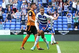 Images Dated 28th September 2014: Michael Hector's Historic First Goal: Reading FC vs. Wolverhampton Wanderers in Sky Bet Championship
