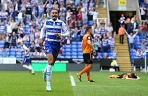 Images Dated 28th September 2014: Michael Hector's Thriller: Reading's First Goal Against Wolverhampton Wanderers in Sky Bet