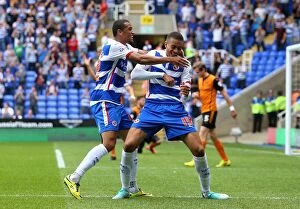 Images Dated 28th September 2014: Michael Hector's Thrilling Goal: Reading's First in Sky Bet Championship Against Wolverhampton