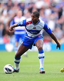 Images Dated 16th September 2012: Mikele Leigertwood in Action for Reading Against Tottenham Hotspur at Madejski Stadium