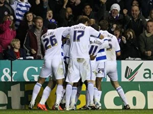 Images Dated 17th April 2012: Mikele Leigertwood's Thrilling Goal: Reading's Euphoric First Championship Victory Over Nottingham