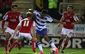 Images Dated 20th October 2015: Nick Blackman's Determined Strike: Rotherham United vs. Reading, Sky Bet Championship