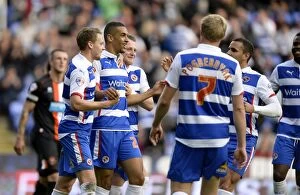 Images Dated 25th October 2014: Nick Blackman's Hat-Trick: Reading FC vs. Blackpool in Sky Bet Championship
