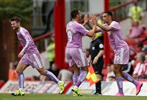 Images Dated 29th August 2015: Nick Blackman's Thrilling Goal: Reading's Triumph at Brentford's Griffin Park in Sky Bet