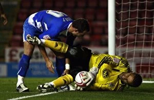 Images Dated 19th October 2010: Noel Hunt Chases Down David James for Reading Corner: A Determined Moment at Ashton Gate