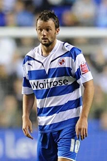 Images Dated 16th September 2009: Noel Hunt Scores the Game-Winning Goal for Reading Against Cardiff City in Championship Match at