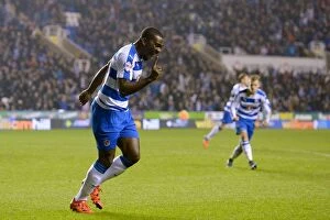 Images Dated 3rd November 2015: Ola John's Brace: Reading FC's Victory Moment vs Huddersfield Town in Sky Bet Championship