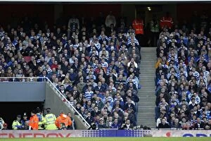 Images Dated 3rd March 2007: Passionate Reading Fans at Emirates Stadium: Arsenal vs. Reading, Barclays Premiership