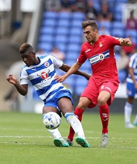 Images Dated 1st August 2015: Reading FC: Aaron Tshibola Fights for Possession Against Espanyol