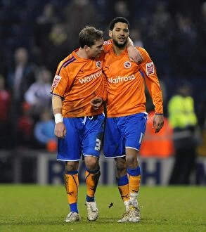 Images Dated 24th February 2010: Reading FC: Brian Howard and Jobi McAnuff's Jubilant FA Cup Fifth Round Replay Victory Celebration