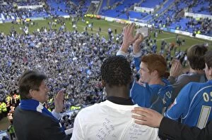 Images Dated 1st April 2006: Reading FC: Champions John Madejski and the Team Celebrate Title Win with Adoring Fans