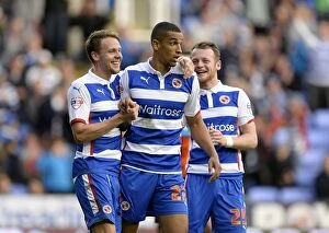 Images Dated 25th October 2014: Reading FC: Nick Blackman's Penalty Goal and Celebration with Gunter