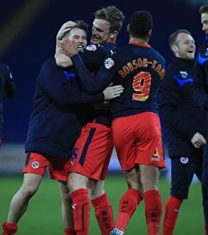 Images Dated 24th January 2015: Reading FC: Norwood and Robson-Kanu Celebrate FA Cup Upset Win Against Cardiff City