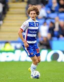 Images Dated 18th October 2014: Reading FC vs Derby County: Thrilling Sky Bet Championship Showdown - Intense Moment with Aaron Kuhl