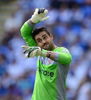 Images Dated 18th August 2012: Reading FC vs Stoke City: Barclays Premier League Showdown at Madejski Stadium - Adam Federici in