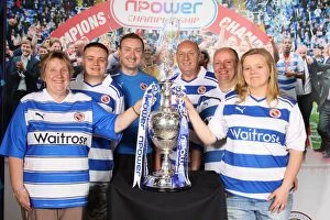 Images Dated 27th May 2012: Reading FC's Championship Victory: Triumphant Reunion with the Trophy and Ecstatic Fans (2012)