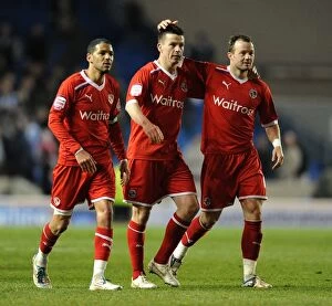 Images Dated 10th April 2012: Reading FC's Championship Victory: McAnuff, Harte, and Hunt's Triumphant Moment