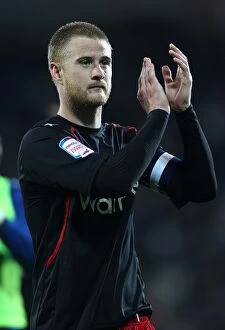 Images Dated 17th May 2011: Reading FC's Matthew Mills Salutes Away Fans after Play-Off Victory
