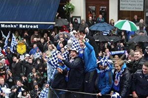 Images Dated 29th April 2012: Reading FC's Premier League Promotion Parade: A Triumphant Celebration through Reading Town