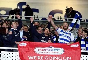 Images Dated 17th April 2012: Reading FC's Promotion Party: Celebrating Championship Victory Over Nottingham Forest at Madejski