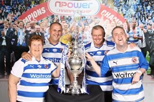 Images Dated 26th May 2012: Reading FC's Unforgettable 2012 Championship Win: A Triumphant Trophy Celebration with Fans