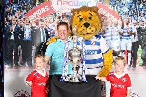 Images Dated 27th May 2012: Reading FC's Unforgettable Championship Triumph: Celebrating with the 2012 Championship Trophy