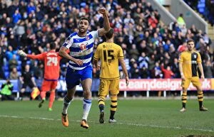 Images Dated 5th March 2016: Reading Football Club: Hal Robson-Kanu's Brace - Celebrating the Second Goal vs