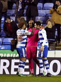 Images Dated 24th January 2017: Reading Goalkeeper Ali Al-Habsi Saves Chris Martin's Penalty vs Fulham in Sky Bet Championship