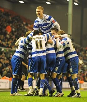 Images Dated 13th January 2010: Reading Stuns Liverpool: Shane Long's Extra Time Brace Secures FA Cup Upset