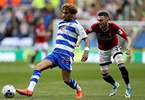 Images Dated 16th May 2017: Reading vs. Fulham - Sky Bet Championship Play-Off: Intense Moment between Daniel Williams