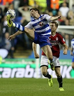 Reading v Fulham Collection: Reading vs Fulham: Yann Kermorgant in Action - Sky Bet Championship Play-Off Second Leg