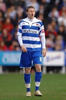 Images Dated 27th March 2010: Reading vs. West Bromwich Albion in the Championship: A Moment with Simon Church at Madejski Stadium