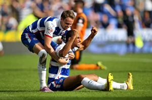 Images Dated 28th September 2014: Reading's Championship Victory: Nick Blackman Scores Hat-trick Against Wolverhampton Wanderers at