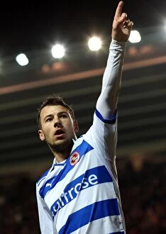 Images Dated 13th April 2012: Reading's Le Fondre Scores Hat-Trick: Thrashing Southampton in Championship Showdown at St. Mary's