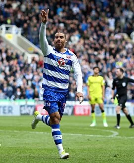 Images Dated 17th April 2017: Reading's Lewis Grabban Scores First Goal: Reading vs Rotherham United, Sky Bet Championship