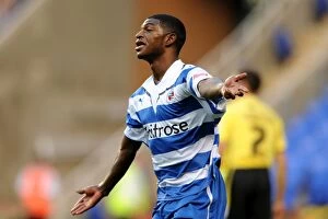Images Dated 11th August 2009: Reading's Nicholas Bignall Scores Hat-trick Against Burton Albion in Carling Cup First Round at