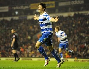 Images Dated 13th January 2010: Reading's Shane Long Scores Brace in Extra Time to Stun Liverpool in FA Cup Third Round Replay