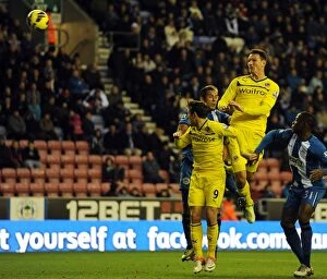 Images Dated 24th November 2012: Sean Morrison Scores First Goal: Wigan Athletic vs. Reading, Barclays Premier League (November 24)