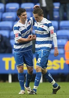 Images Dated 23rd January 2010: Shane Long and Gylfi Sigurdsson's Euphoric Moment: First Goal Celebration in FA Cup Fourth Round